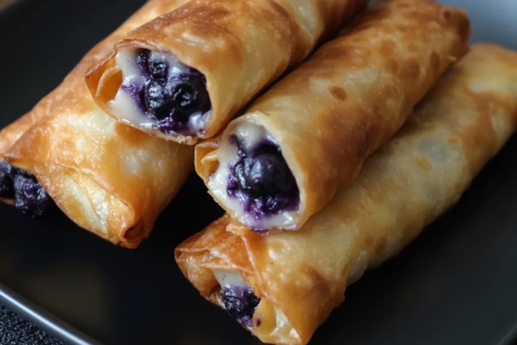 Blueberry Cream Cheese Egg Rolls Recipe