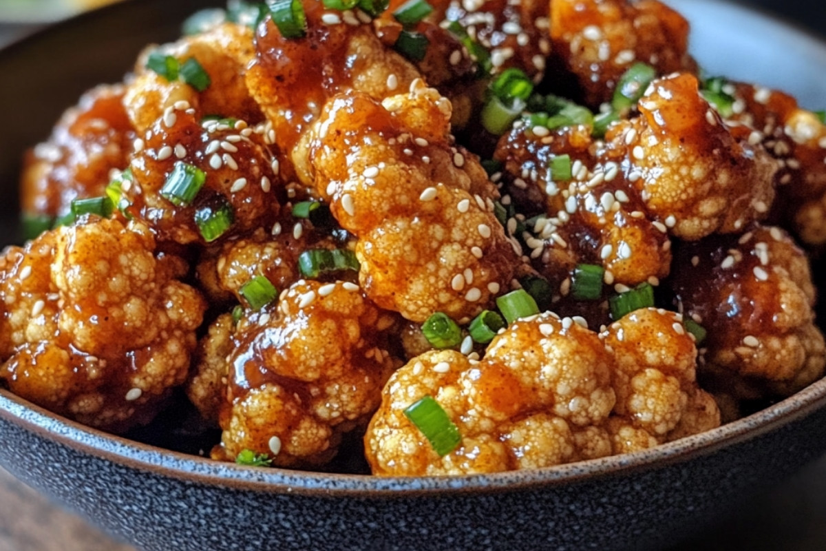 Deliciously Irresistible Sticky Sesame Cauliflower