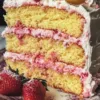Delightful Strawberry Lemon Layer Cake with Zest