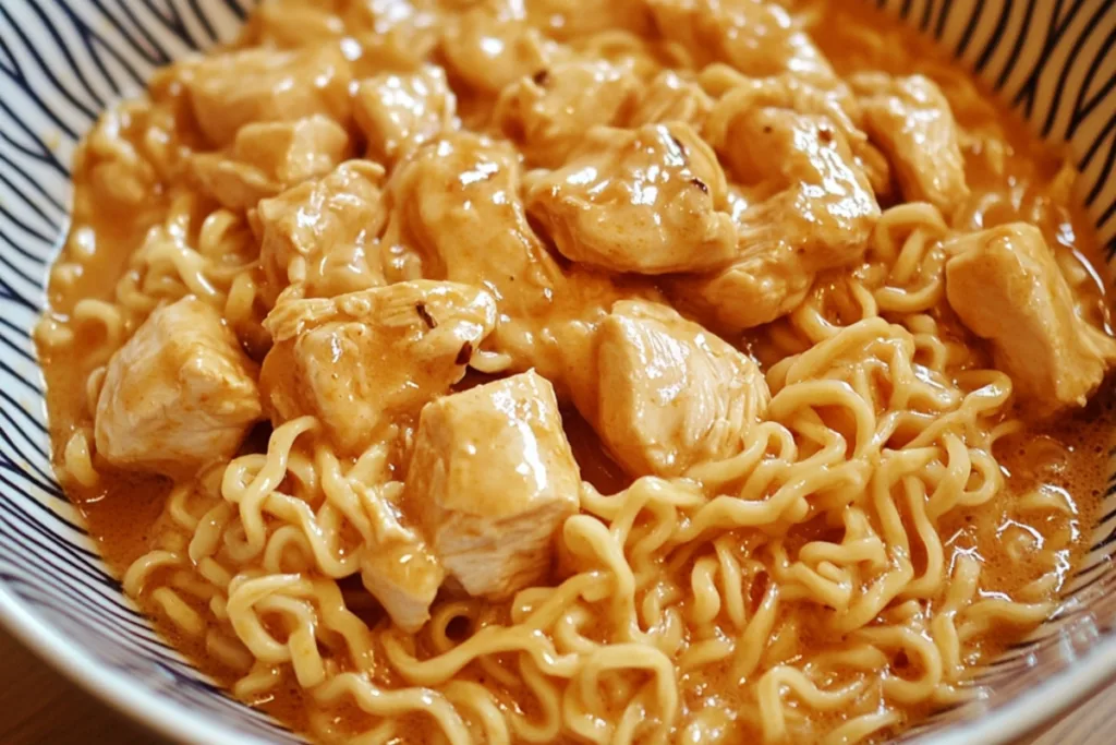 Spicy Chicken Ramen with Garlic Cream Recipe