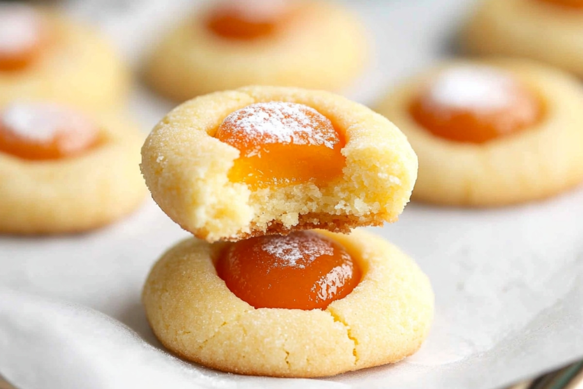 Apricot Delight Thumbprint Cookies