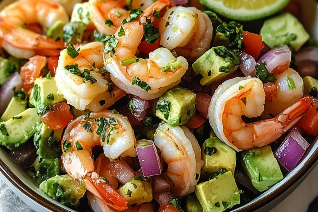 Avocado Salsa Shrimp Salad Delight