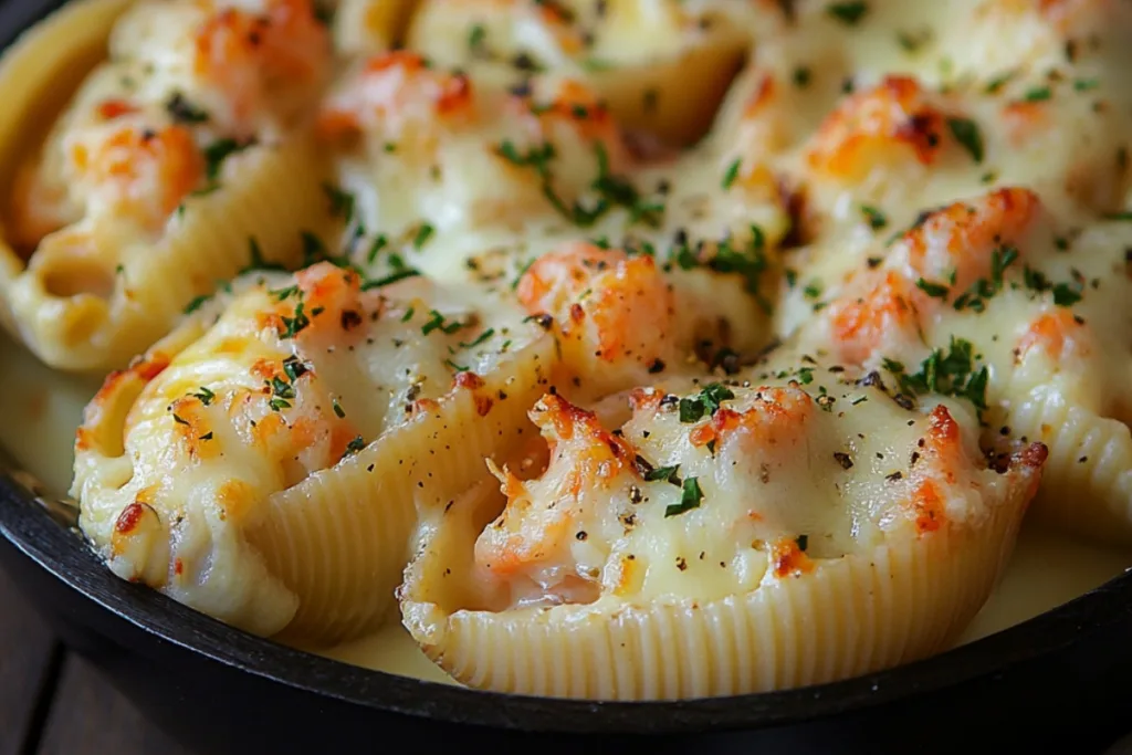 Creamy Delightful Seafood Stuffed Shells