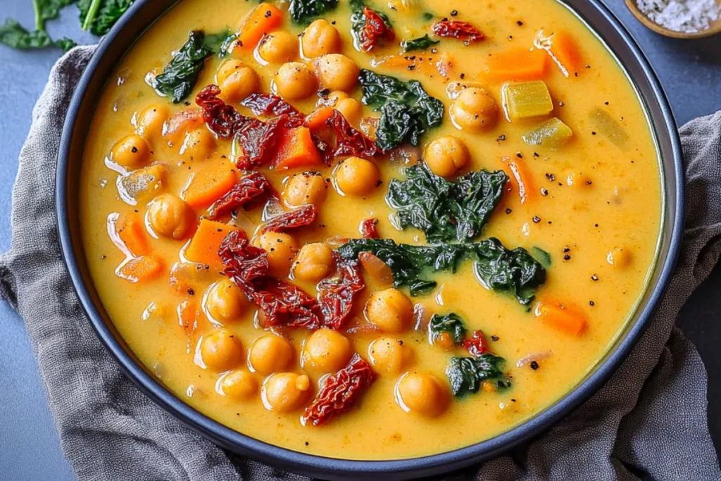 Creamy Delightful Tuscan Chickpea Soup
