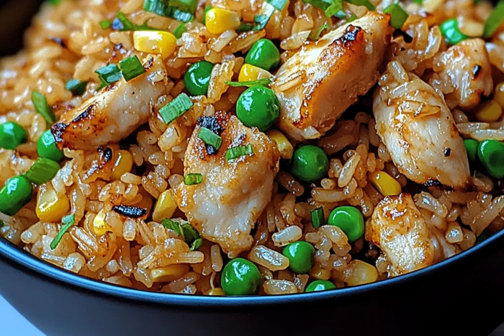 Delicious Crispy Garlic Chicken Fried Rice