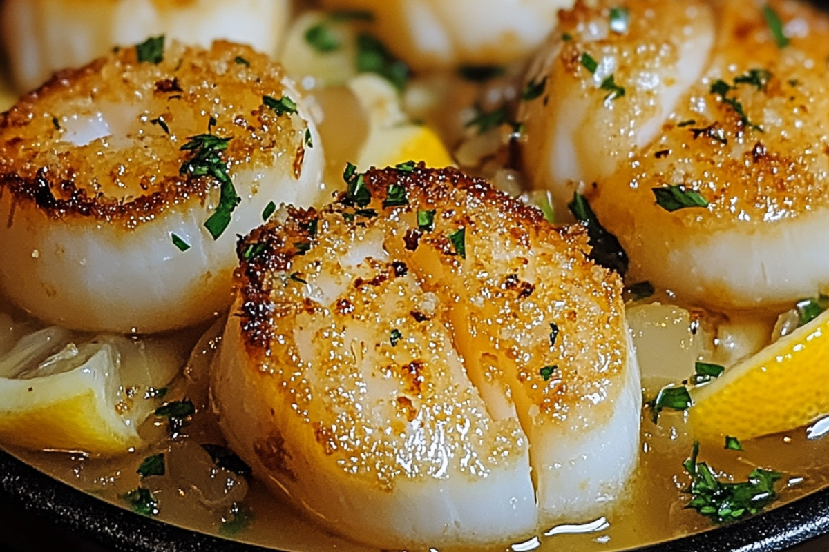 Garlic Butter Delight Baked Scallops