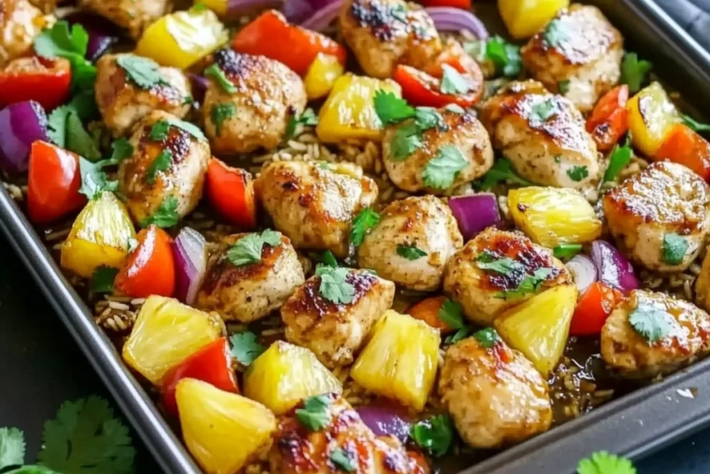 Hawaiian Chicken Sheet Pan: A Delicious Tropical Escape for Dinner