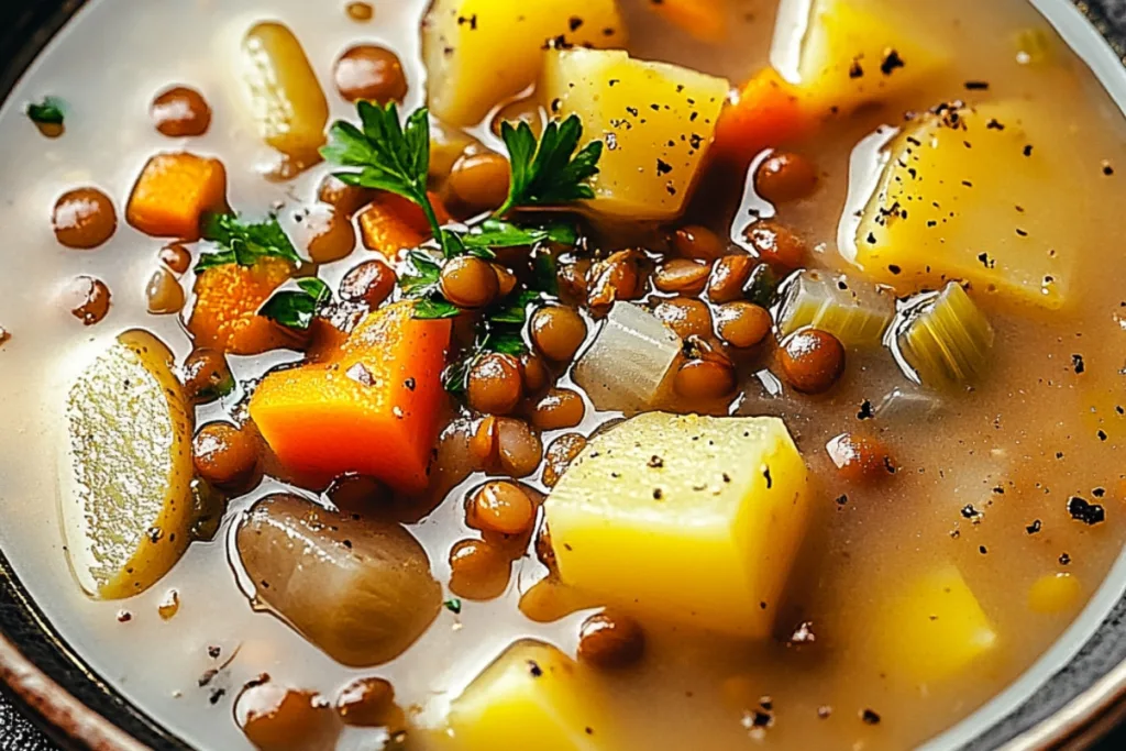 Hearty Delicious Lentil and Potato Soup
