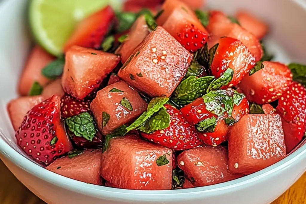 Refreshing Strawberry Watermelon Salad
