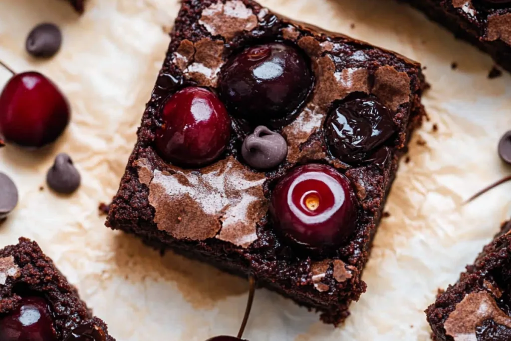 Roasted Cherry Delights Brownies