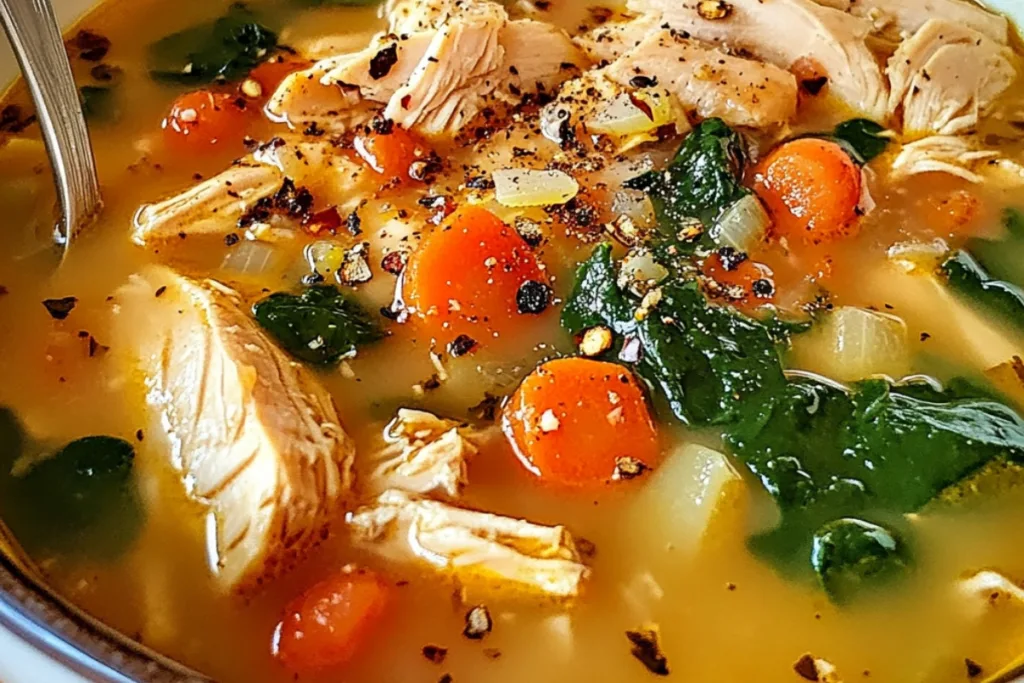 Tuscan Chicken Soup Delight