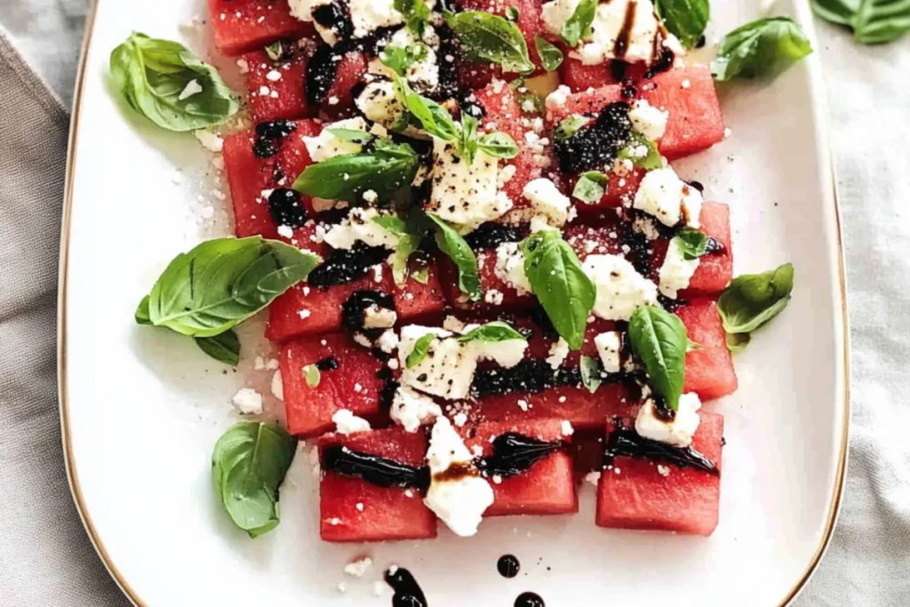 Watermelon Basil Feta Delight