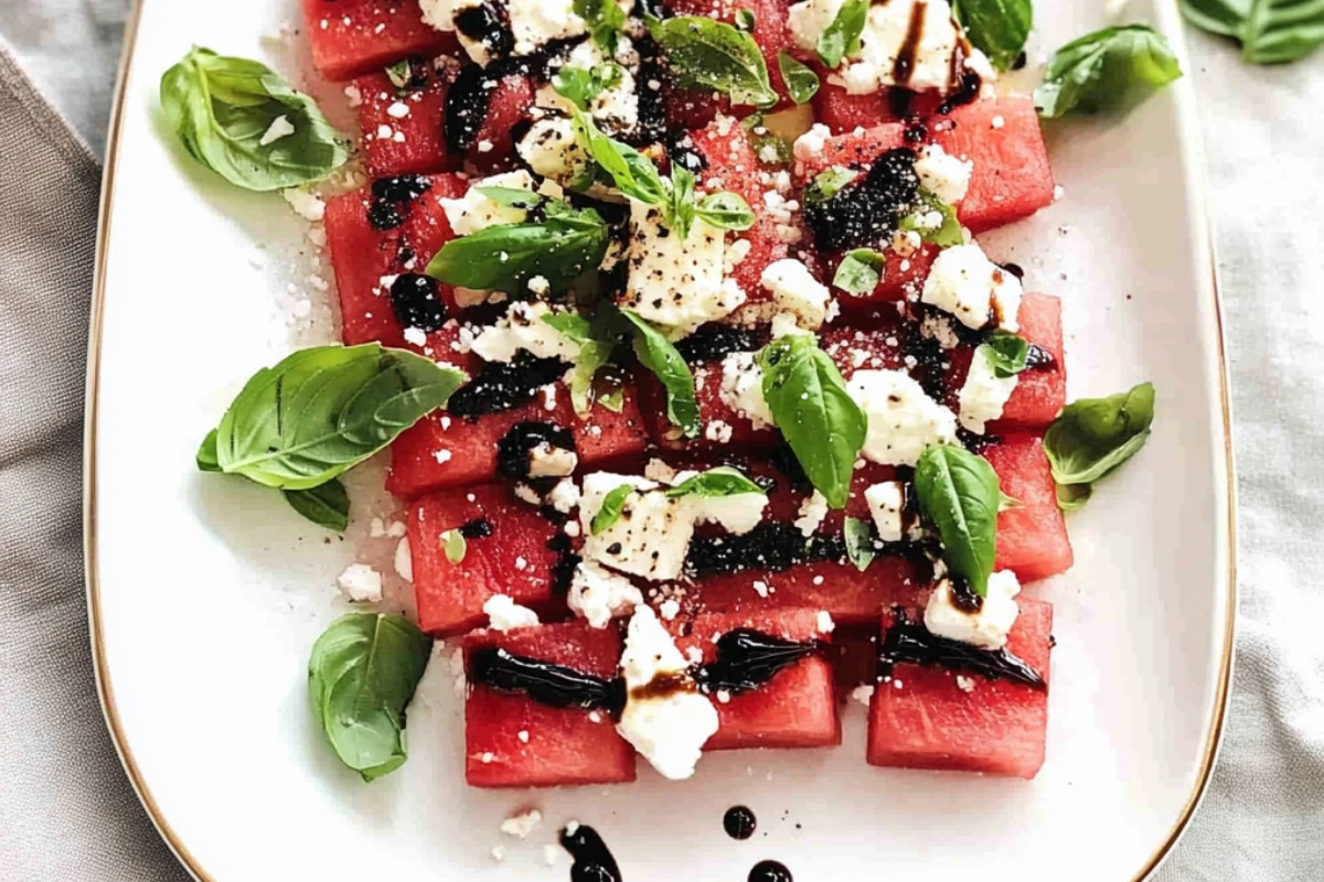 Watermelon Basil Feta Delight