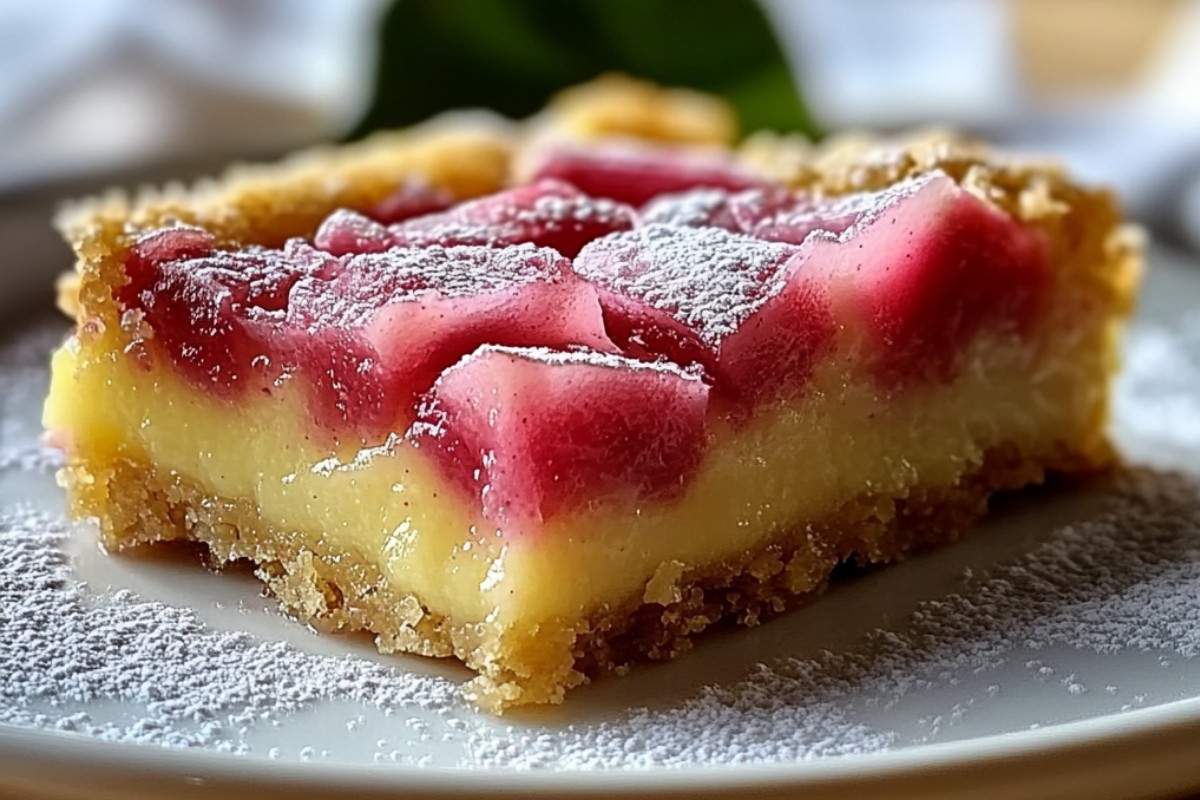 Sweet and Delightful Rhubarb Custard Bars