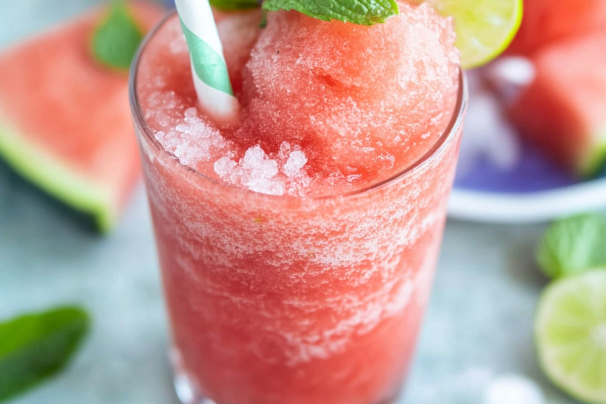 Watermelon Mint Lime Delight Slushies